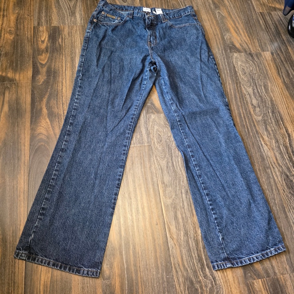 Calvin Klein Jeans Womens 12x30 Bootcut Denim Dark Wash Doublestone ZD88P1040
